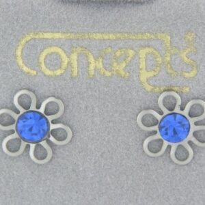 Elegant White Gold Open Daisy Earrings