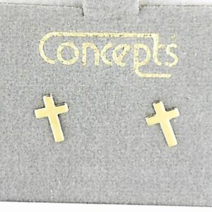 Charming Baby Cross Earrings in Choice of Metal