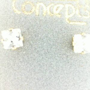 Elegant 4x4 Princess Cut Cubic Zirconia Earrings