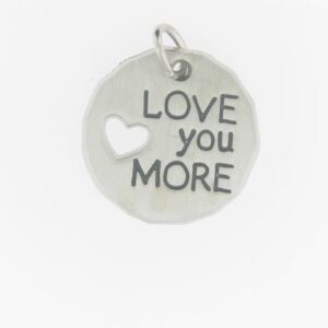 Charming Sterling Silver Love You More Pendant