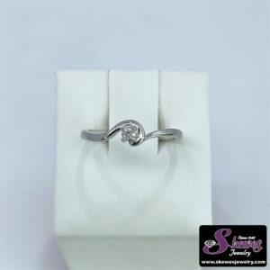 Elegant Sterling Silver Promise Ring with Sparkling Diamond Accent