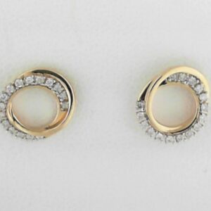 10K Yellow Gold Diamond Stud Earrings