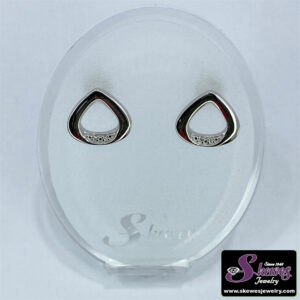 Elegant Sterling Silver Diamond Earrings