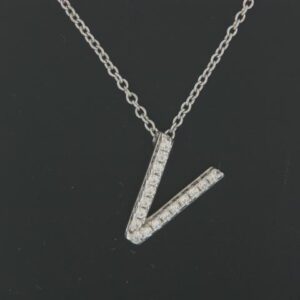 Elegant Sterling Silver Micro Pave CZ Pendant
