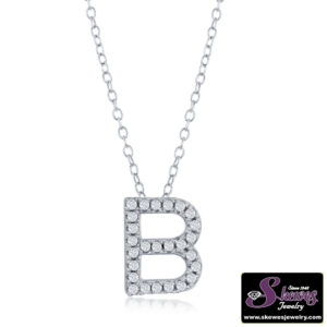 Elegant Sterling Silver Micro Pave CZ Pendant