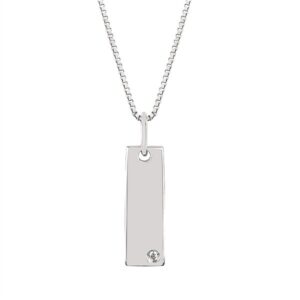 Elegant Sterling Silver Diva Diamonds Pendant