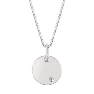 Elegant Sterling Silver Diva Diamonds Pendant