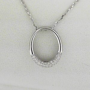 Sterling Silver Lab Grown Diamond Pendant