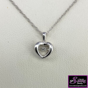 Shimmering Diamond Pendant in Sterling Silver