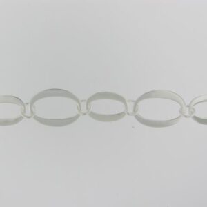 Elegant Sterling Silver Oval Gemstone Bracelet
