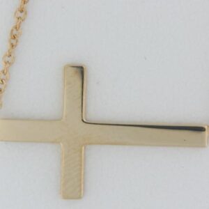 Elegant Gold Filled Sideways Cross Pendant